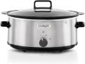 Crockpot Sizzle & Stew Slow Cooker | 6.5 L (8+ People) | Removable Hob-Safe Bowl Sears Meat & Vegetables | Stainless Steel [CSC086]      220-240 VOLTS NOT FOR USA